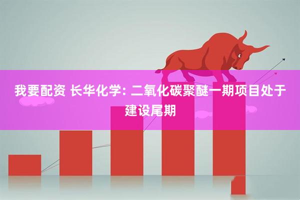 我要配资 长华化学: 二氧化碳聚醚一期项目处于建设尾期
